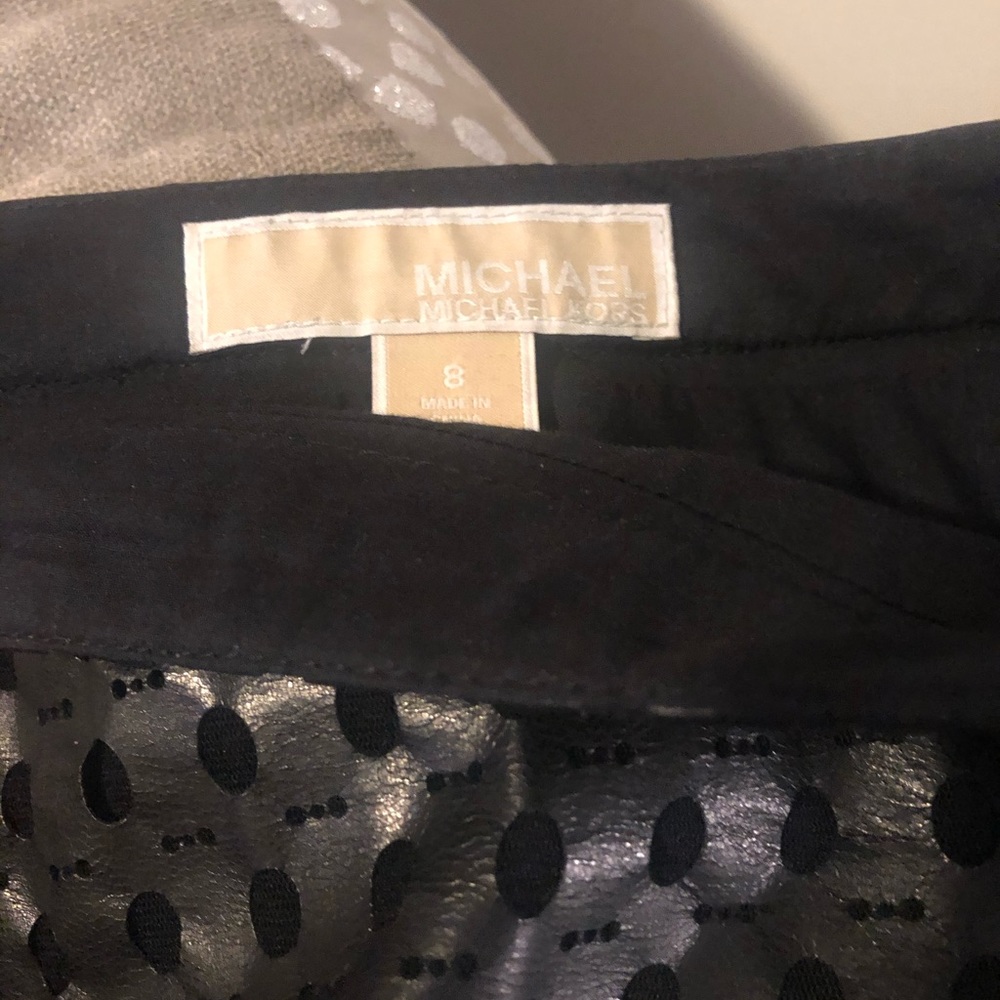 Michael Kors Black Faux Leather Mini Skirt - Picture 3 of 4